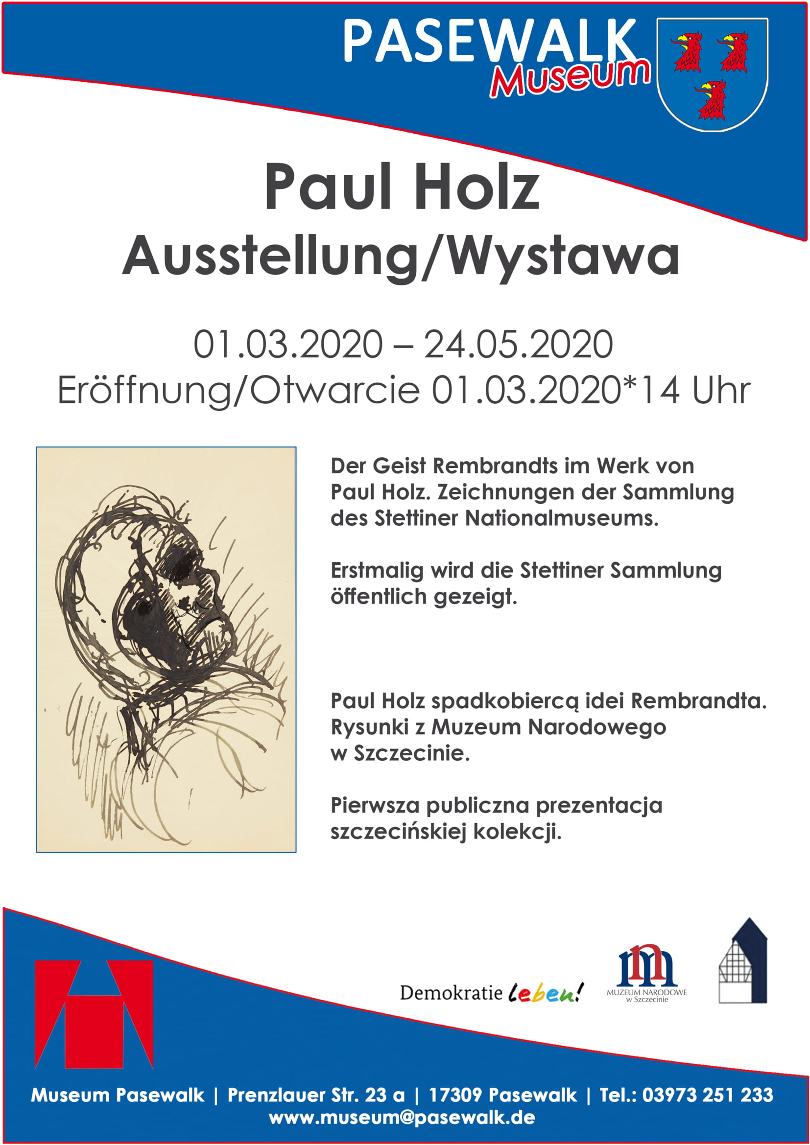 Plakat Paul Holz Museum Pasewalk