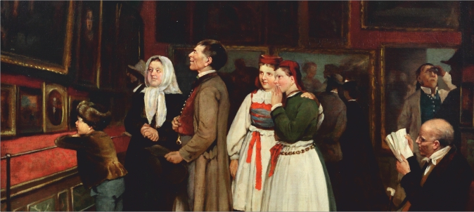 Premierowy pokaz obrazu "Wizyta w galerii" Augusta Ludwiga Mosta 
