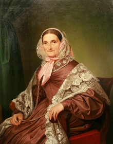 August Ludwig Most, Portret starszej damy z szalem, 1842, olej/płótno (fot. G. Solecki).